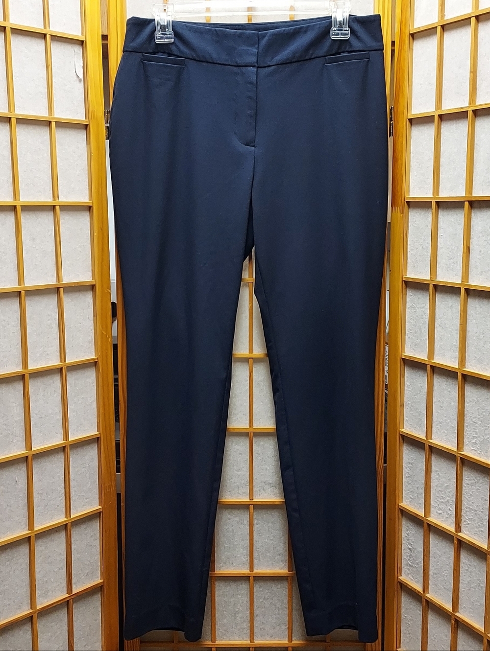 👖 Navy The Limited dress pants slacks Womens 6/ 29 Juniors 7 with 28 In. Inseam - Picture 2 of 5